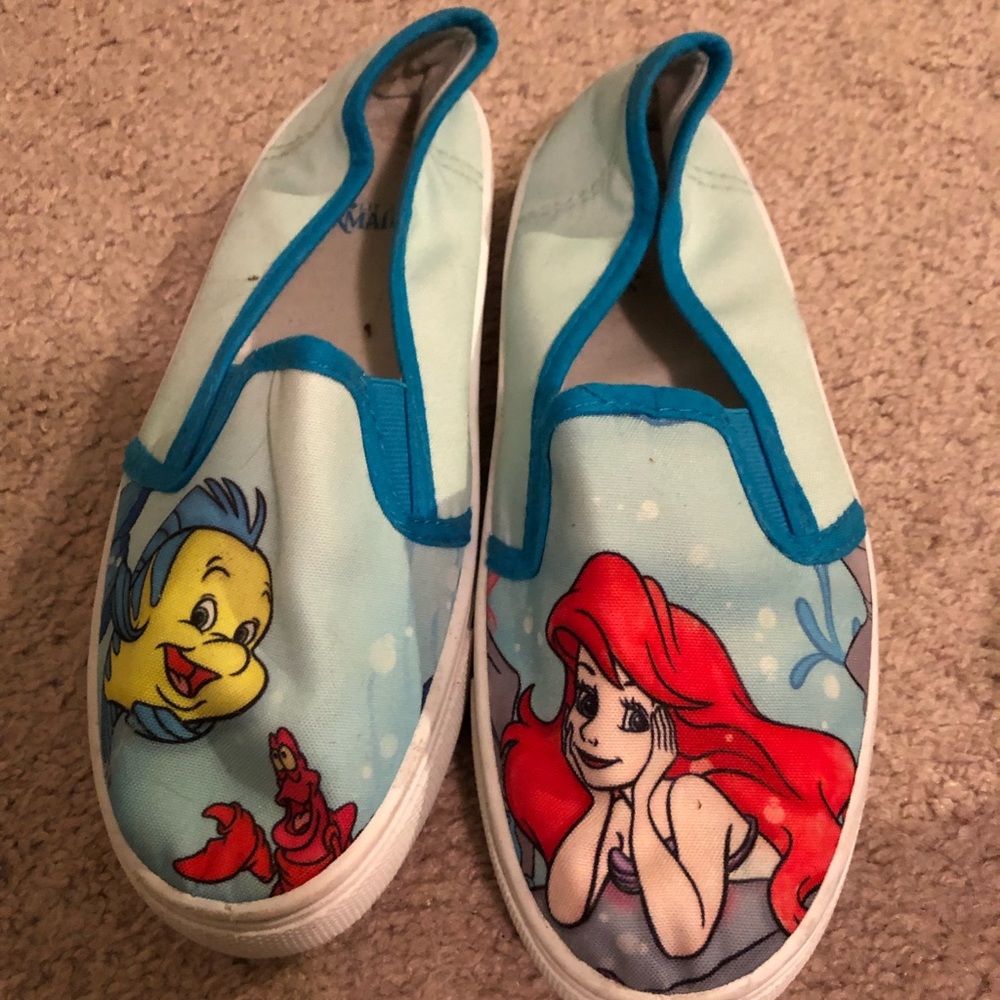 Little Mermaid Slip Ons size 6